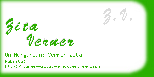 zita verner business card